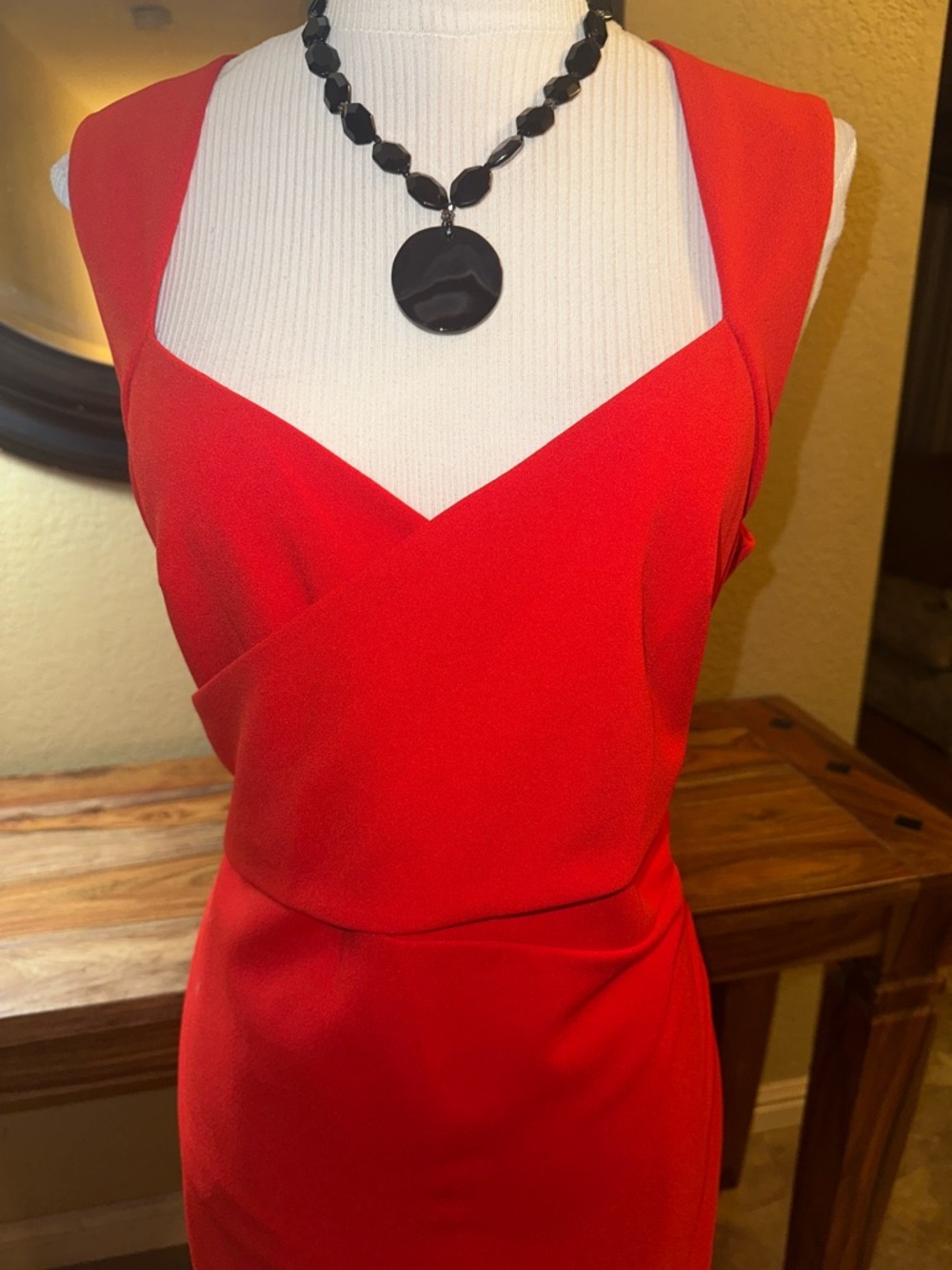 NWT Badgley Mischka Sheath Dress with Wrap Bodice - Picture 2 of 6